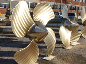 Large Hundested Propellers outside at the Hundested Factory